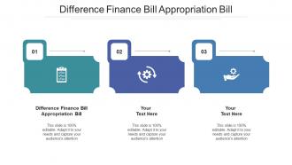 Difference Finance Bill Appropriation Bill Ppt Powerpoint Presentation Diagrams Cpb