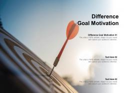 Difference goal motivation ppt powerpoint presentation summary example topics cpb