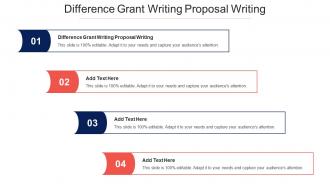 Difference Grant Writing Proposal Writing Ppt Powerpoint Presentation Show Cpb