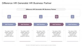 Difference HR Generalist HR Business Partner In Powerpoint And Google Slides Cpb