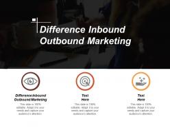 Difference inbound outbound marketing ppt powerpoint presentation layouts background designs cpb