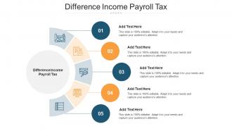 Difference Income Payroll Tax Ppt Powerpoint Presentation Portfolio Backgrounds Cpb