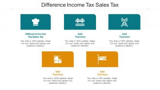 Difference Income Tax Sales Tax Ppt Powerpoint Presentation Icon Ideas Cpb
