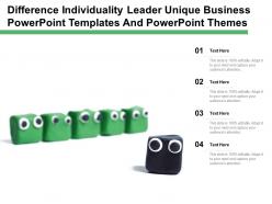 Difference individuality leader unique business powerpoint templates and powerpoint themes