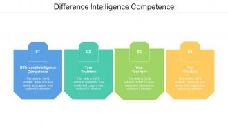 Difference Intelligence Competence Ppt Powerpoint Presentation Show Picture Cpb