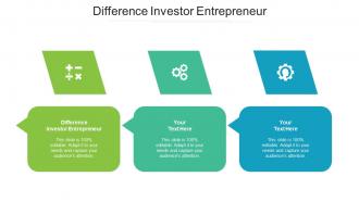 Difference Investor Entrepreneur Ppt Powerpoint Presentation Inspiration Infographic Template Cpb