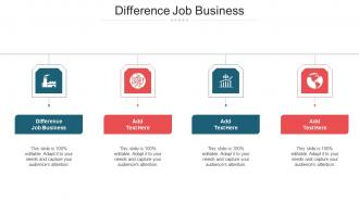 Difference Job Business Ppt Powerpoint Presentation Ideas Examples Cpb