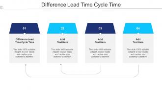 Difference Lead Time Cycle Time Ppt Powerpoint Presentation File Layout Cpb