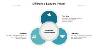 Difference leaders power ppt powerpoint presentation infographics deck cpb