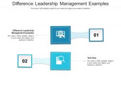 Difference leadership management examples ppt powerpoint presentation professional guide cpb