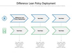 Difference lean policy deployment ppt powerpoint presentation show design ideas cpb