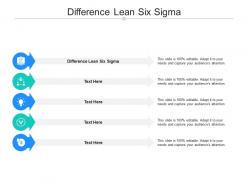 Difference lean six sigma ppt powerpoint presentation professional background designs cpb