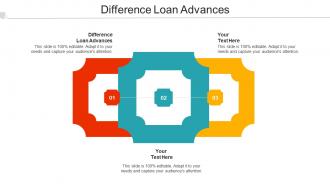 Difference Loan Advances Ppt Powerpoint Presentation Icon Example Introduction Cpb