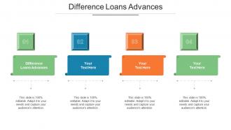 Difference Loans Advances Ppt Powerpoint Presentation Professional Styles Cpb