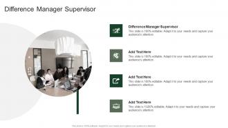 Difference Manager Supervisor In Powerpoint And Google Slides Cpb
