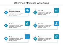 Difference marketing advertising ppt powerpoint presentation pictures infographics cpb