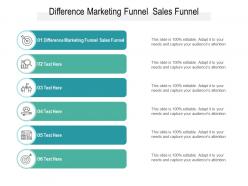 Difference marketing funnel sales funnel ppt powerpoint presentation professional layouts cpb