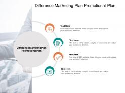 Difference marketing plan promotional plan ppt powerpoint presentation show deck cpb