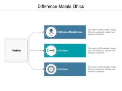 Difference morals ethics ppt powerpoint presentation gallery outfit cpb