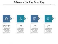 Difference net pay gross pay ppt powerpoint presentation inspiration background cpb