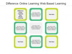 Difference online learning web based learning ppt powerpoint presentation outline graphics cpb