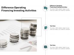Difference operating financing investing activities ppt powerpoint presentation portfolio cpb