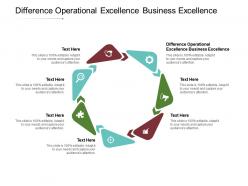 Difference operational excellence business excellence ppt powerpoint presentation ideas skills cpb