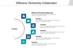Difference partnership collaboration ppt powerpoint presentation styles ideas cpb