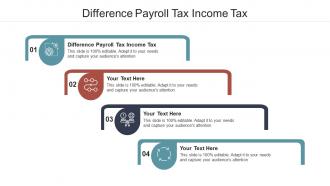Difference payroll tax income tax ppt powerpoint presentation styles images cpb
