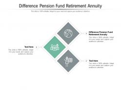 Difference pension fund retirement annuity ppt powerpoint presentation styles styles cpb