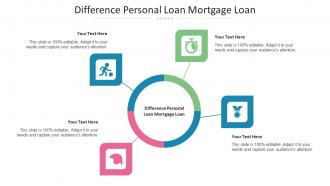 Difference Personal Loan Mortgage Loan Ppt Powerpoint Presentation Slides Tips Cpb