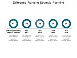 Difference planning strategic planning ppt powerpoint presentation ideas background images cpb