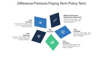 Difference premium paying term policy term ppt powerpoint presentation visual aids cpb