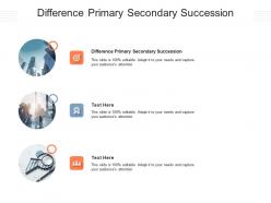 Difference primary secondary succession ppt powerpoint presentation slides show cpb