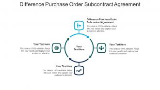 Difference purchase order subcontract agreement ppt powerpoint presentation icon cpb