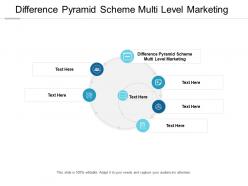 Difference pyramid scheme multi level marketing ppt powerpoint presentation infographics cpb