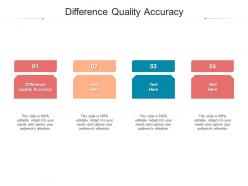 Difference quality accuracy ppt powerpoint presentation rules cpb