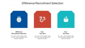 Difference recruitment selection ppt powerpoint presentation infographics visual aids cpb