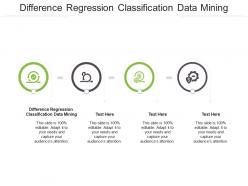 Difference regression classification data mining ppt powerpoint presentation icon mockup cpb
