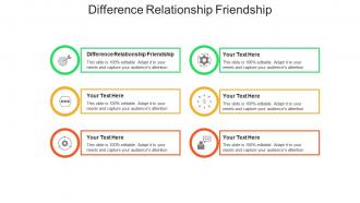 Difference relationship friendship ppt powerpoint presentation infographics pictures cpb