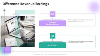 Difference Revenue Earnings In Powerpoint And Google Slides Cpb