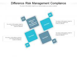 Difference risk management compliance ppt powerpoint presentation icon slide portrait