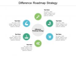 Difference roadmap strategy ppt powerpoint presentation infographic template graphics design cpb