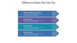 Difference sales tax use tax ppt powerpoint presentation visual aids infographics cpb