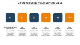 Difference Scrap Value Salvage Value Ppt Powerpoint Presentation Layouts Cpb