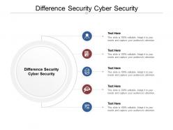 Difference security cyber security ppt powerpoint presentation portfolio guide cpb