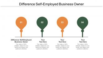 Difference self employed business owner ppt powerpoint presentation portfolio outline cpb