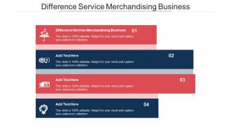 Difference Service Merchandising Business Ppt Powerpoint Presentation Icon Brochure Cpb
