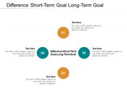 Difference short term goal long term goal ppt powerpoint presentation infographics show cpb