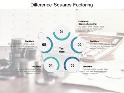 Difference squares factoring ppt powerpoint presentation slides graphics tutorials cpb